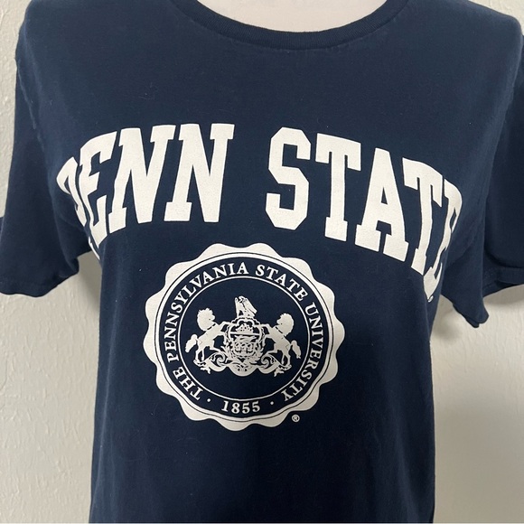 Penn State Women’s Small Navy and White Graphic 100 Cotton T-Shirt Everyday Tee - Picture 2 of 7